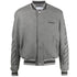 Off White Diag Outline Grey Varsity Jacket